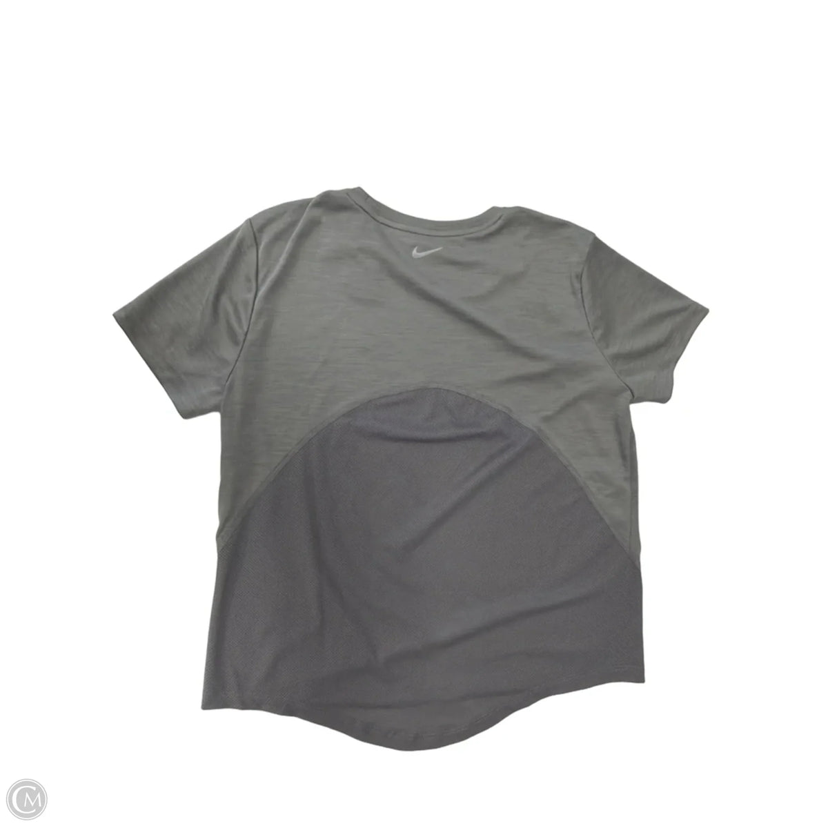 Athletic Top Short Sleeve By Nike In Grey, Size: M