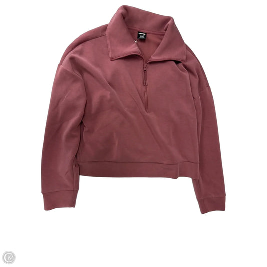 Athletic Top Long Sleeve Collar By Avia In Pink, Size: L