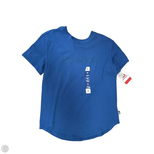 Athletic Top Short Sleeve By Reebok In Blue, Size: Xs