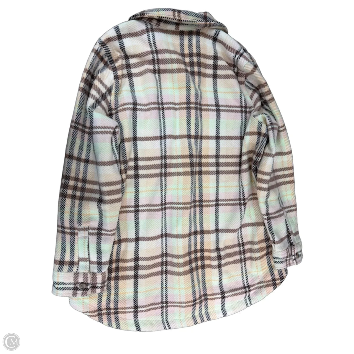 Jacket Shirt By Universal Thread In Plaid Pattern, Size: L