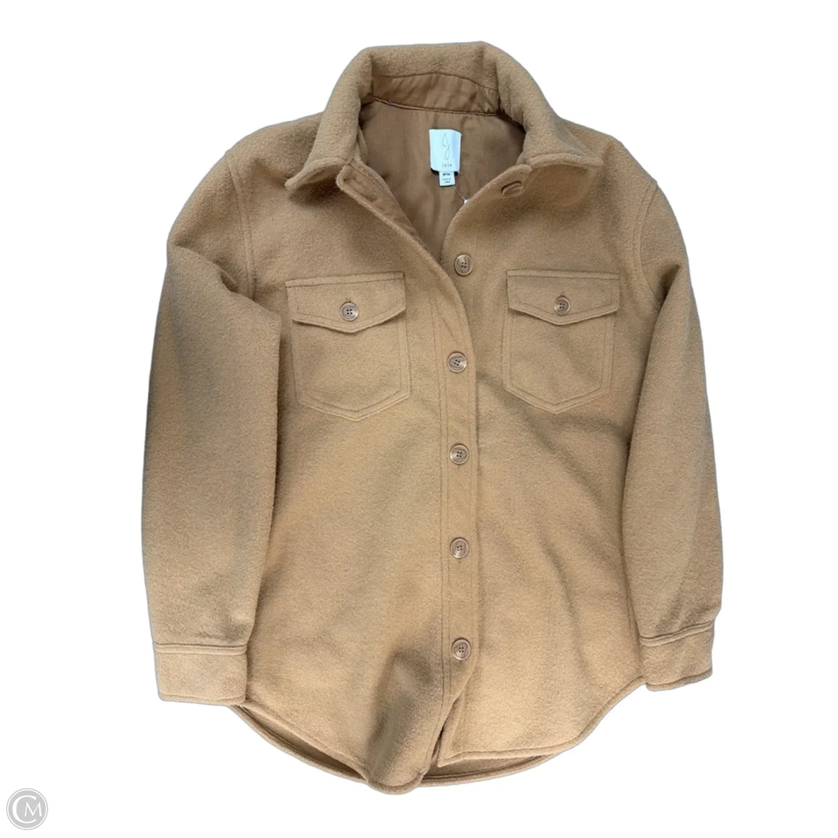 Jacket Shirt By Joie In Brown, Size: M