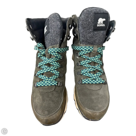 Boots Hiking By Sorel In Green, Size: 9.5