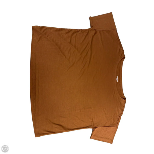 Top Short Sleeve By Eileen Fisher In Brown, Size: M