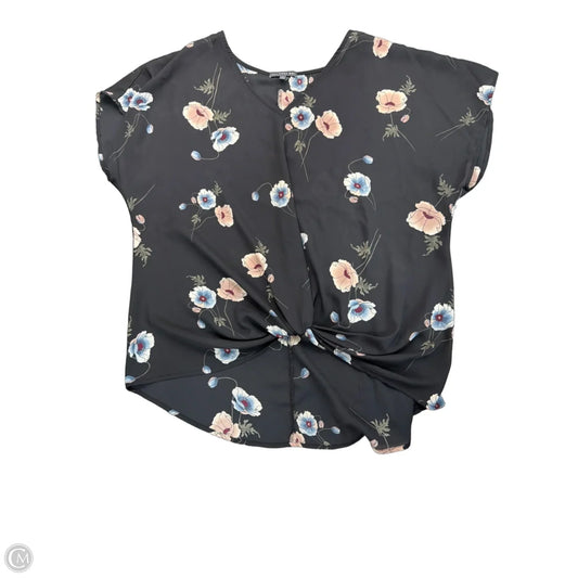Top Short Sleeve By West Kei In Floral Print, Size: L