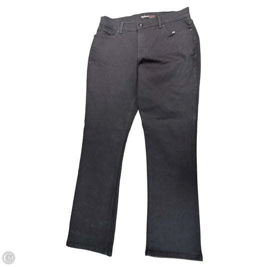 Jeans Straight By Style And Company In Black Denim, Size: 14p
