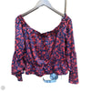 Top Long Sleeve By Express In Blue & Red, Size: L