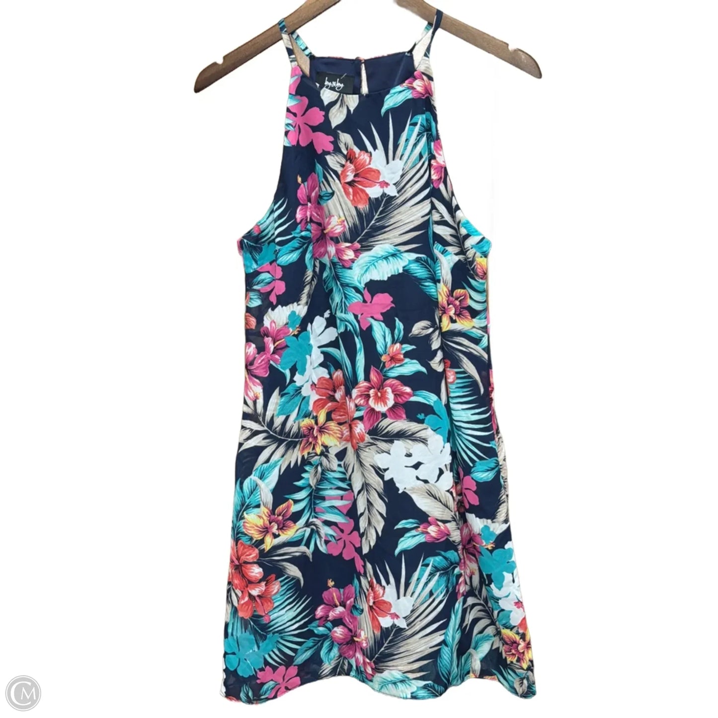 Dress Casual Short By By & By In Tropical Print, Size: Xl