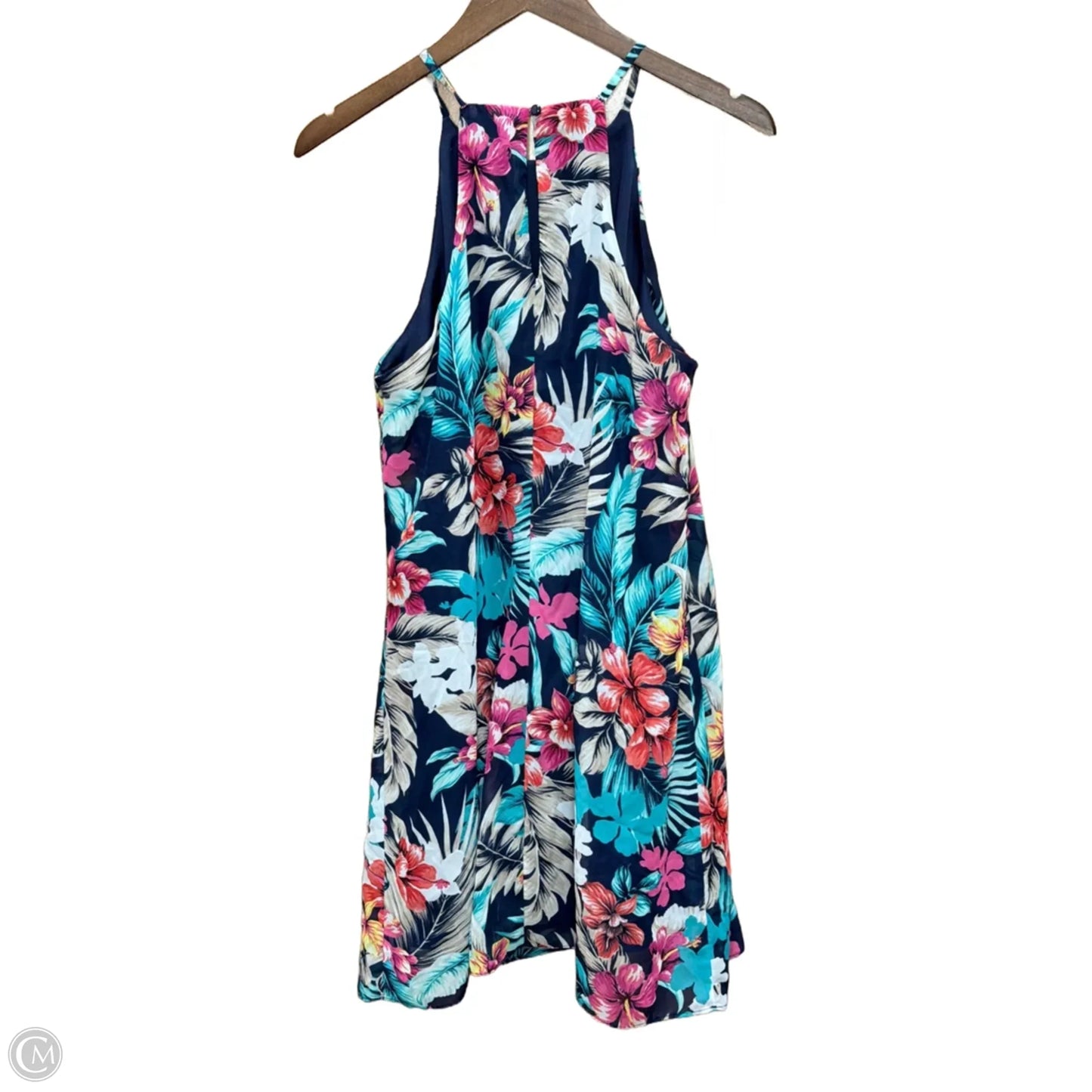 Dress Casual Short By By & By In Tropical Print, Size: Xl