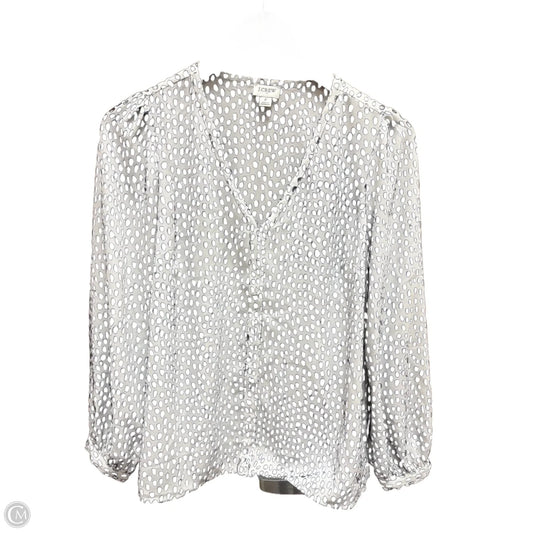 Top Long Sleeve By J. Crew In Blue & White, Size: Xs