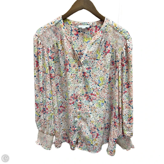 Top Long Sleeve By Cynthia Rowley In Floral Print, Size: 2x