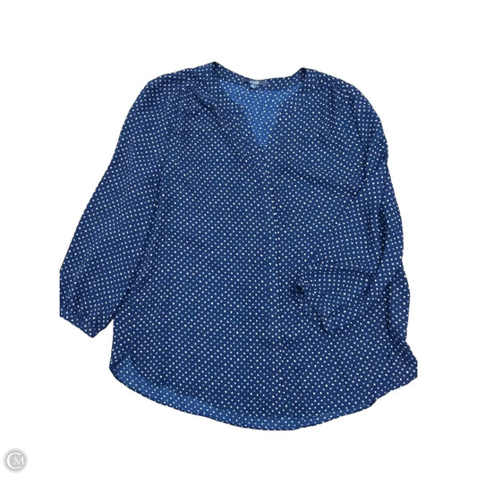 Top Long Sleeve By Not Your Daughters Jeans In Blue & Pink, Size: S