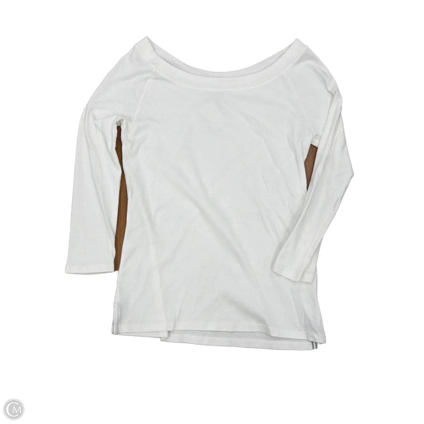 Top Long Sleeve Basic By Talbots In White, Size: Xs