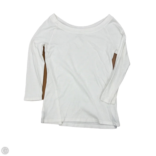 Top Long Sleeve Basic By Talbots In White, Size: Xs