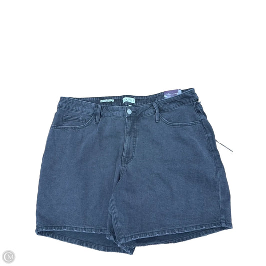 Shorts By Ava & Viv In Black Denim, Size: 18