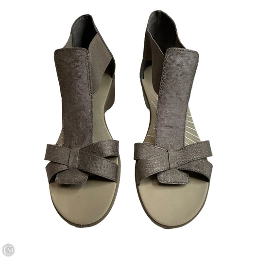 Sandals Heels Wedge By Bass In Silver, Size: 8.5