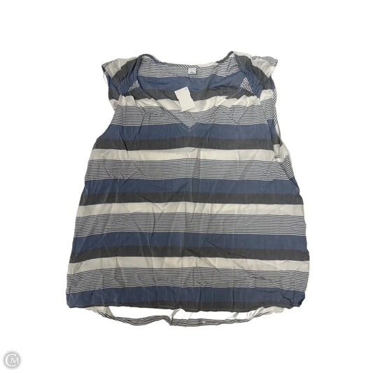 Top Sleeveless By Old Navy In Blue & Grey, Size: L