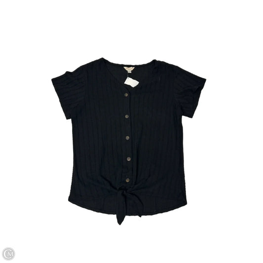 Top Short Sleeve By Weatherproof In Black, Size: S