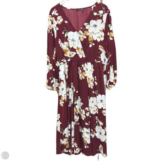 Dress Casual Maxi By Bloomchic In Floral Print, Size: 3x