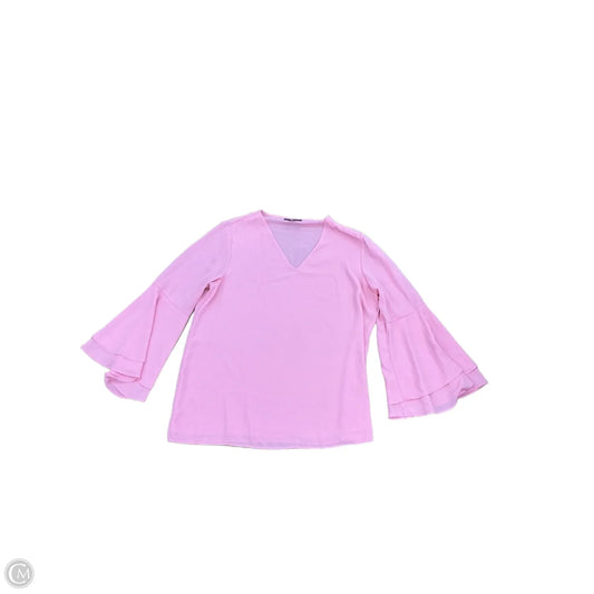 Top Long Sleeve By Alfani In Pink, Size: L