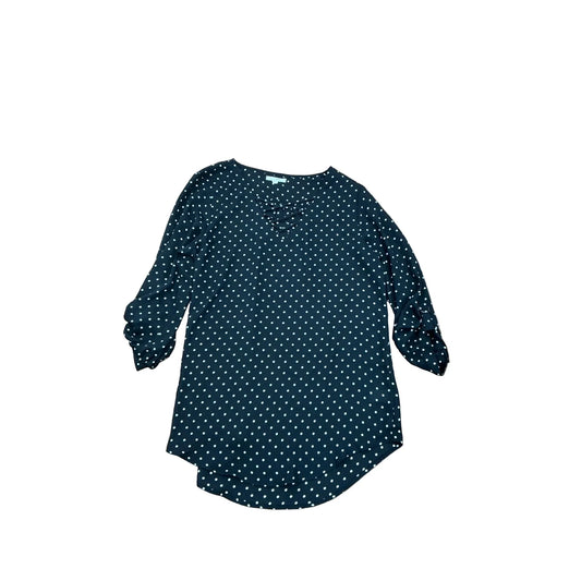 Top Long Sleeve By Maurices In Polkadot Pattern, Size: M