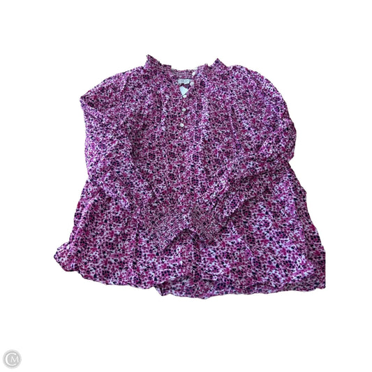 Top Long Sleeve By Loft In Floral Print, Size: Xl