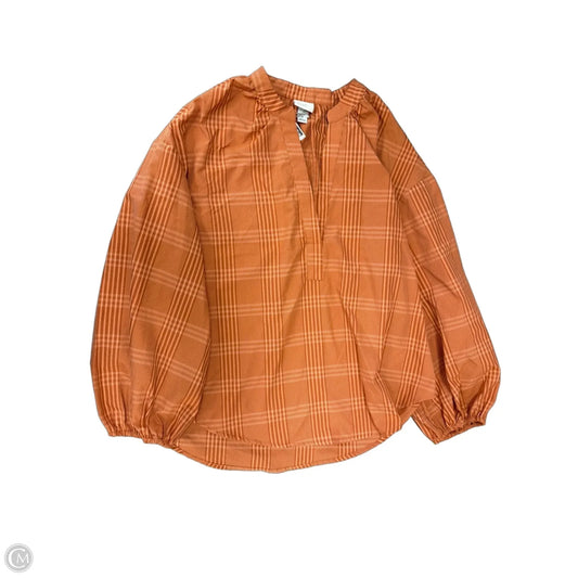 Top Long Sleeve By A New Day In Orange, Size: M