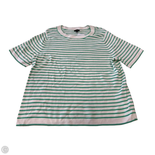 Top Short Sleeve By Talbots In Striped Pattern, Size: 2x