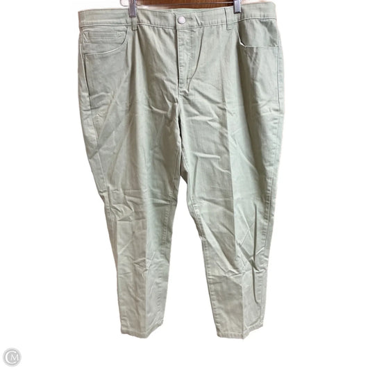 Jeans Straight By Cj Banks In Green Denim, Size: 22