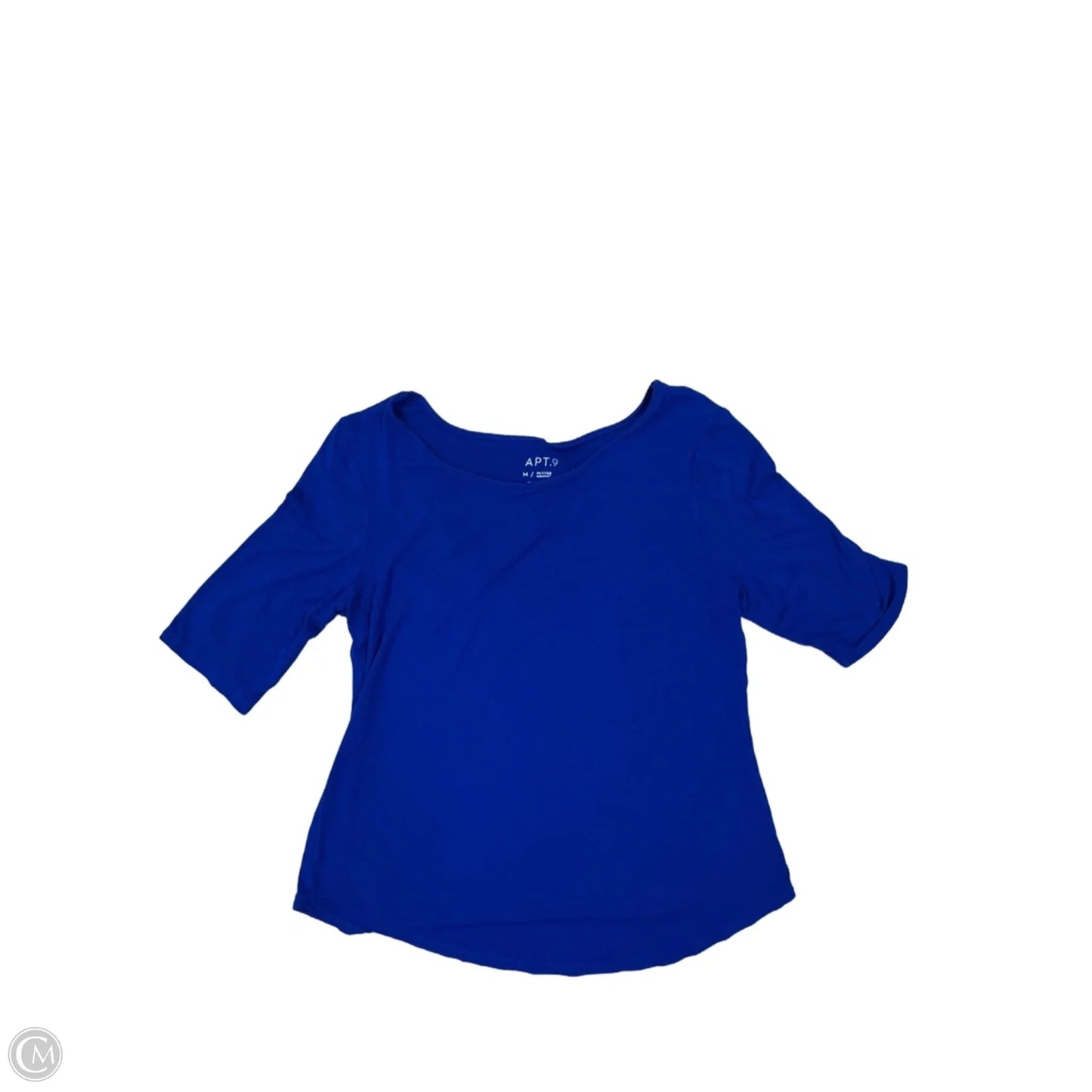 Top Short Sleeve Basic By Apt 9 In Blue, Size: Mp