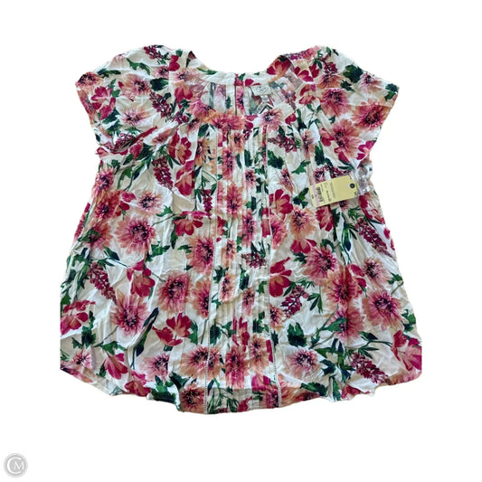 Top Short Sleeve By St Johns Bay In Floral Print, Size: 1x