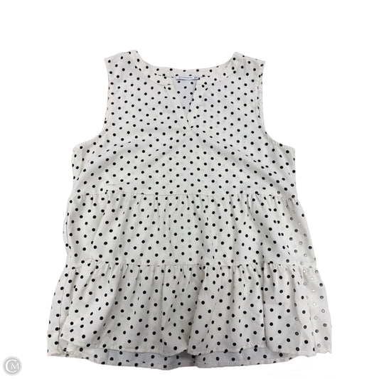 Top Sleeveless By Staccato In Polkadot Pattern, Size: M