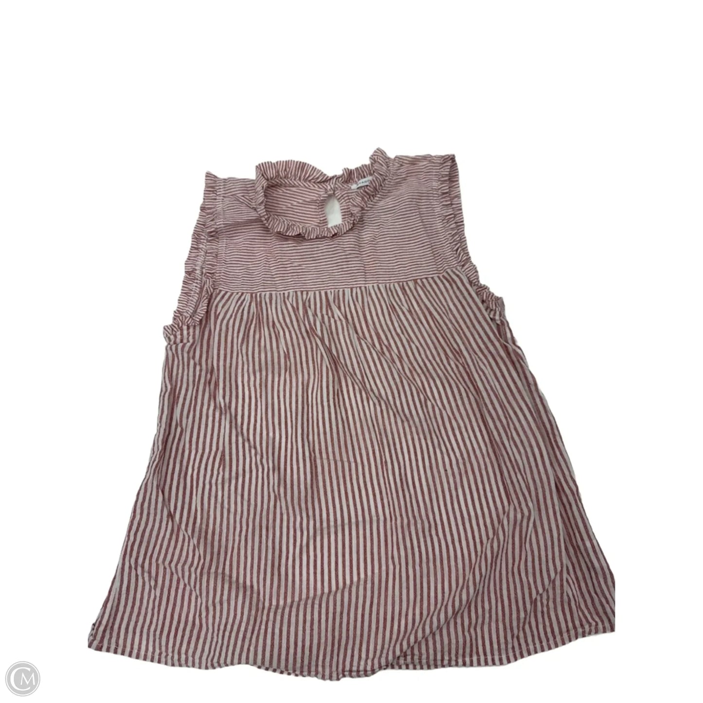 Top Sleeveless By Staccato In Striped Pattern, Size: M