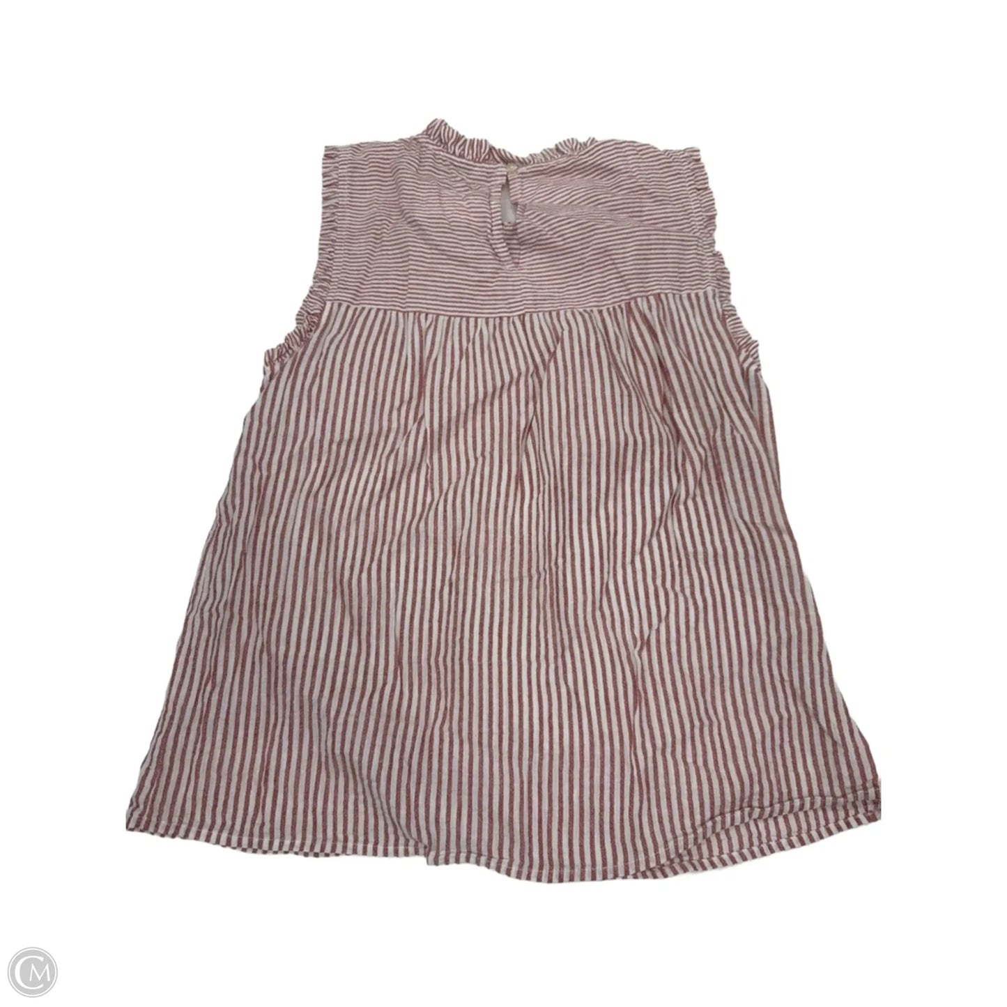 Top Sleeveless By Staccato In Striped Pattern, Size: M