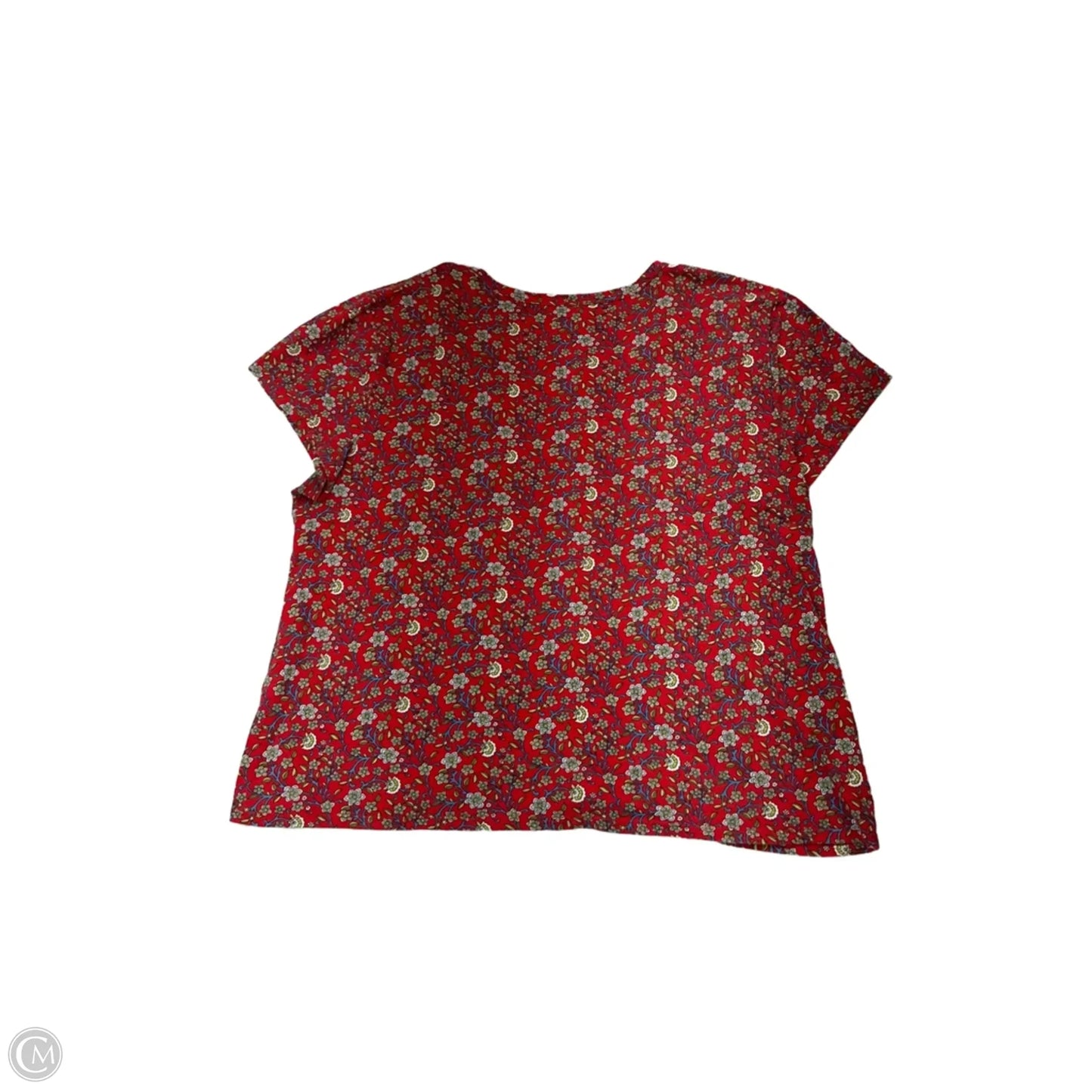 Top Short Sleeve Basic By Loft In Red, Size: Xl