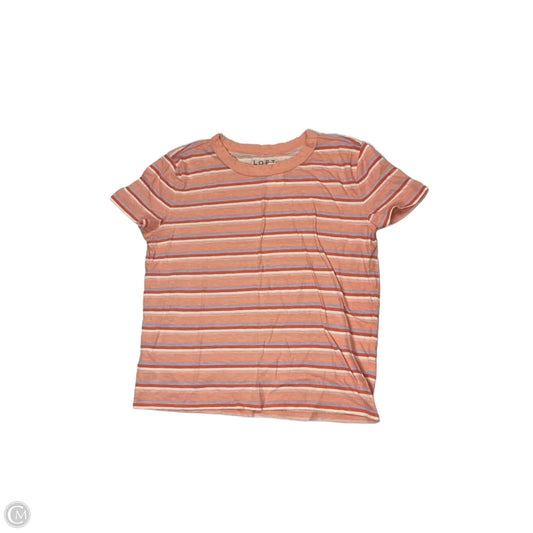 Top Short Sleeve Basic By Loft In Striped Pattern, Size: S