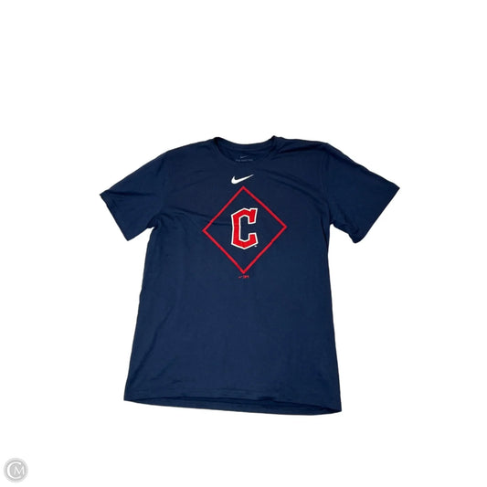 Athletic Top Short Sleeve By Nike Apparel In Blue, Size: M