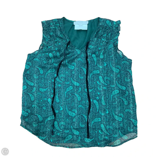 Top Sleeveless By Loft In Green, Size: Xsp