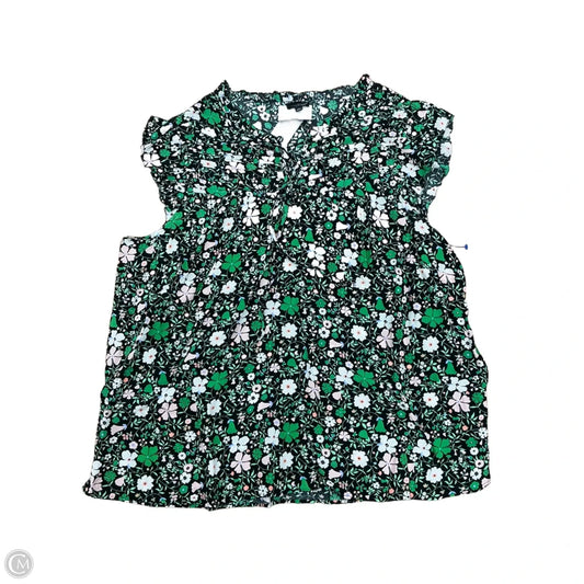Top Sleeveless By Talbots In Floral Print, Size: 2x