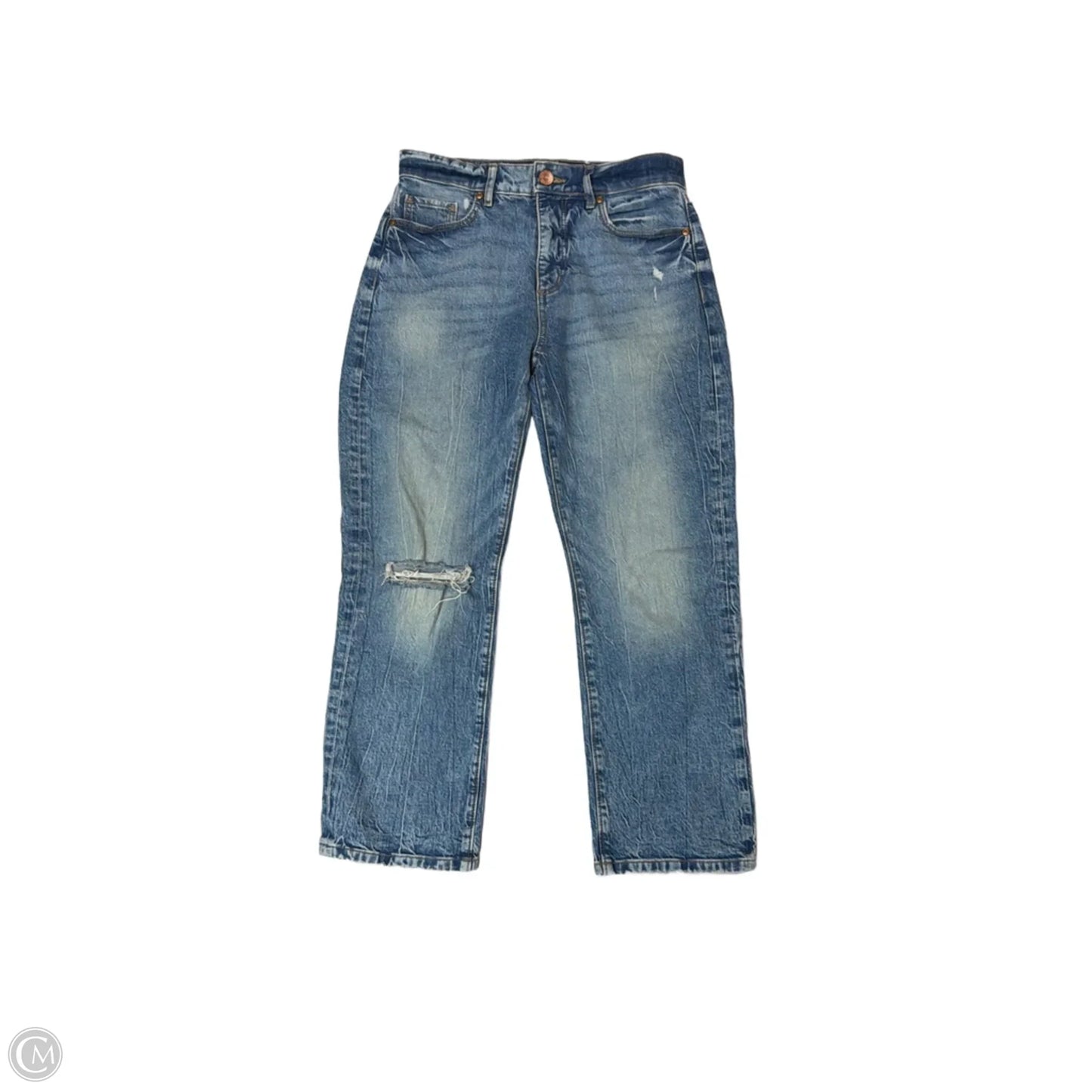 Jeans Cropped By Loft In Blue Denim, Size: 2