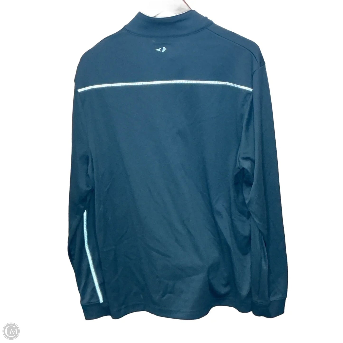 Athletic Top Long Sleeve Collar By Grand Slam In Black, Size: L