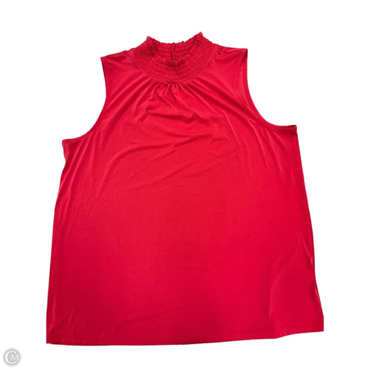 Top Sleeveless By Cato In Red, Size: Xl