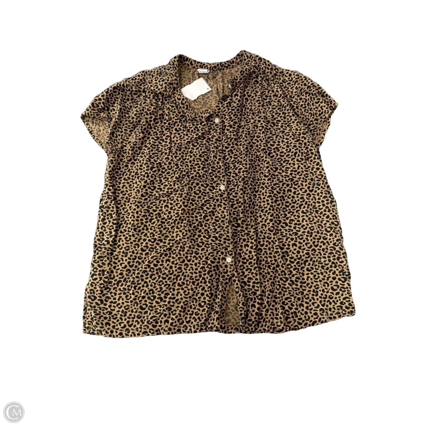 Top Short Sleeve By Old Navy In Animal Print, Size: Xs