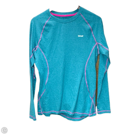 Athletic Top Long Sleeve Crewneck By Hind In Blue, Size: L