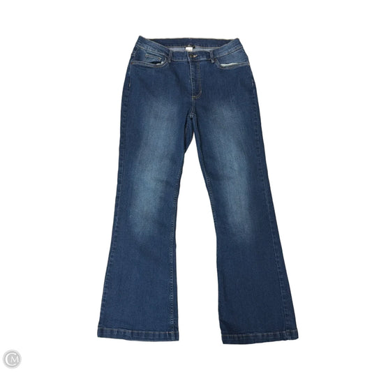 Jeans Flared By Venus In Blue Denim, Size: 12