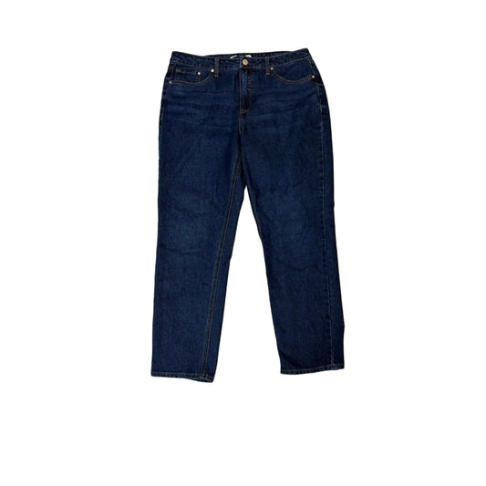 Jeans Straight By Seven 7 In Blue Denim, Size: 12