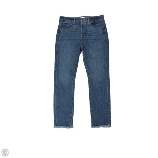 Jeans Skinny By Loft In Blue Denim, Size: 4