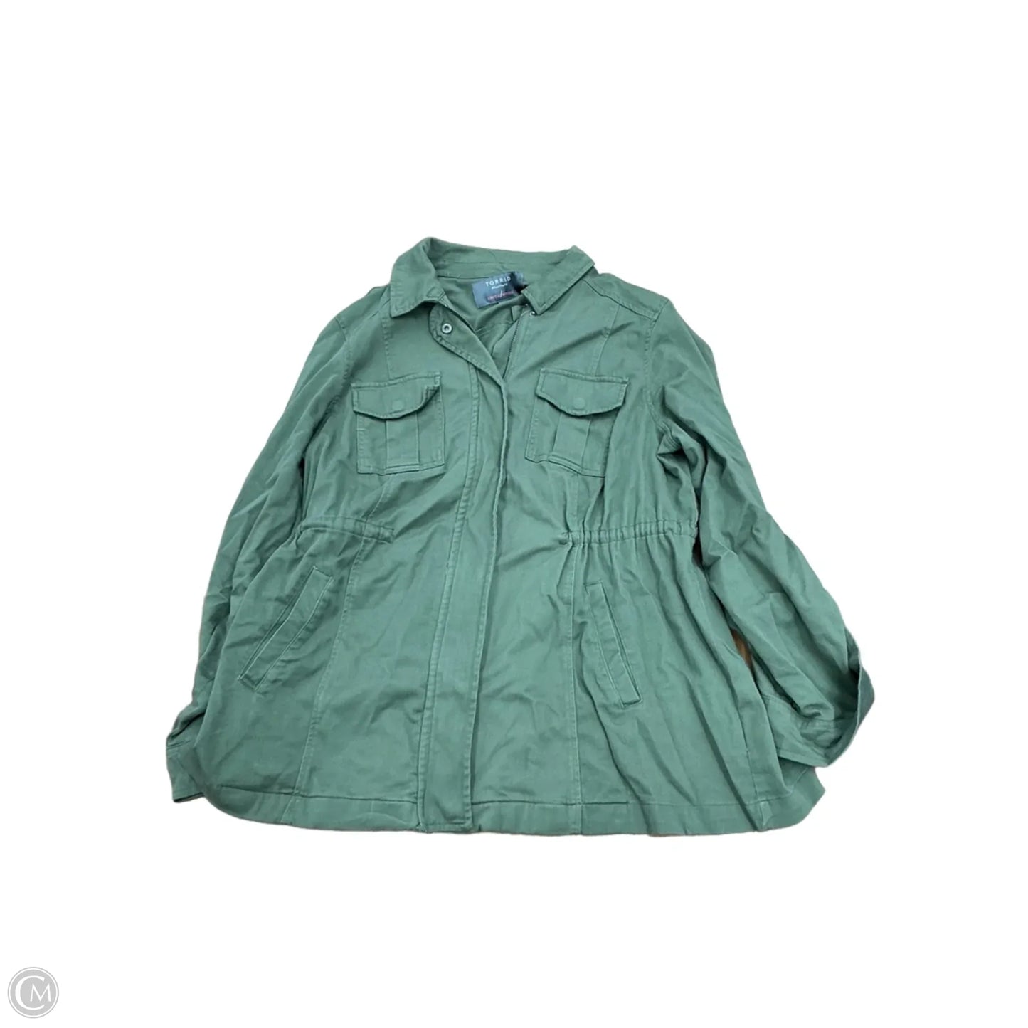 Jacket Utility By Torrid In Green, Size: Xl