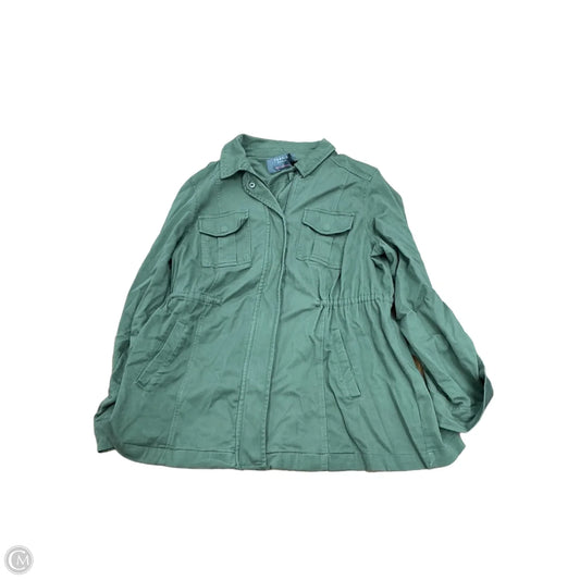 Jacket Utility By Torrid In Green, Size: Xl