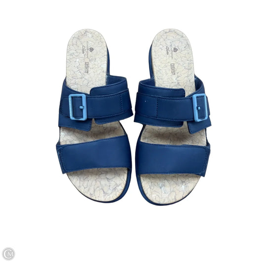 Sandals Flats By Clarks In Blue, Size: 9