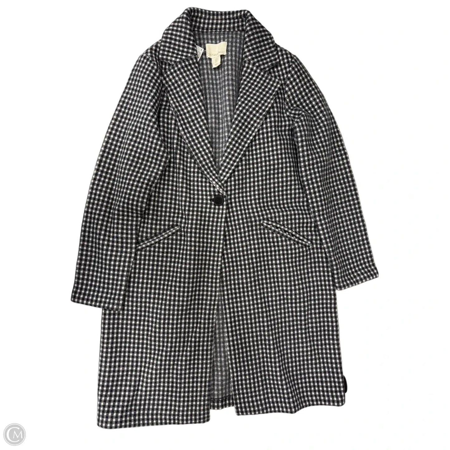 Coat Peacoat By Cynthia Rowley In Checkered Pattern, Size: S